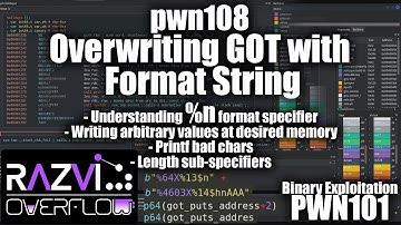 GOT overwrite with Format String - pwn108 - PWN101 | TryHackMe