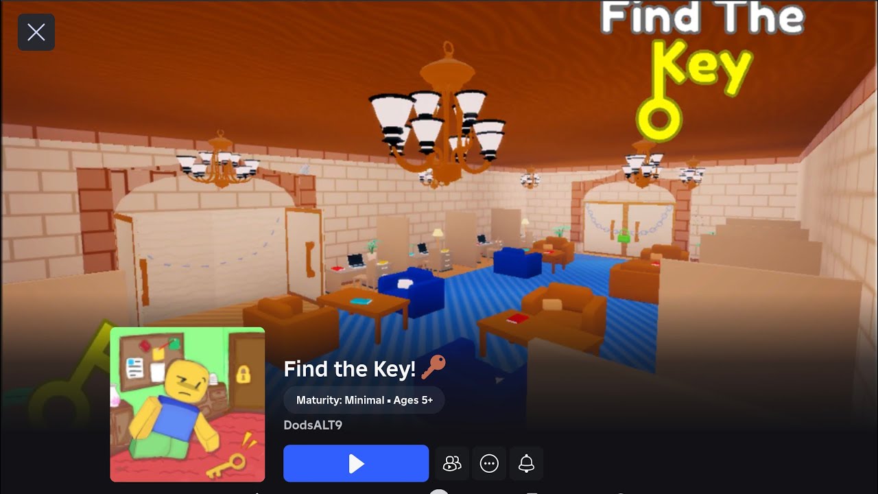 Find the Key! 🔑 Roblox game play - YouTube