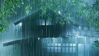 Remove Negative Thoughts & Fall Asleep Fast | Heavy Rainstorm on Tin Roof & Intense Thunder Sounds