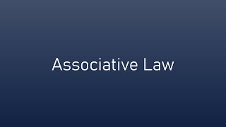 CC Week 21 Math Associative Law 5th Ed