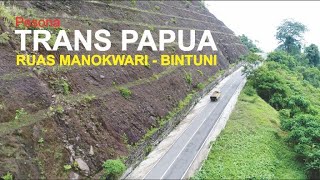 Pesona Jalan Trans Papua Ruas Kota manokwari - Bintuni, Pemandangan indah Perbukitan dan Tepi Pantai