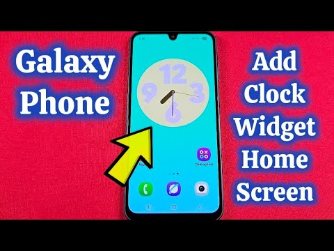 Add Clock Widget on Home Screen Galaxy Android phone 