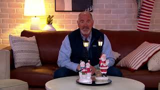 Illuminated Snowman or Santa with Lamp Post by Valerie on QVC