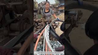 The Ultimate Wire Stripper: Watching Thick High-Voltage Cables Crack Open