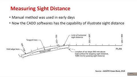 Measuring Sight Distance (AASHTO)