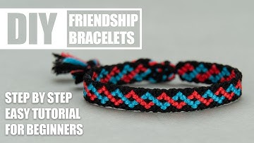 DIY Zigzag Diamond Pattern Friendship Bracelet | Easy Step-by-Step Tutorial for Beginners