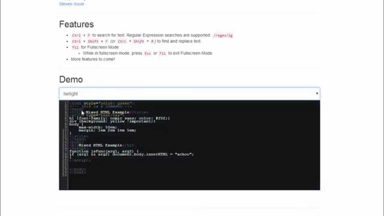 SNTX - Textarea Syntax Highlighting - YouTube