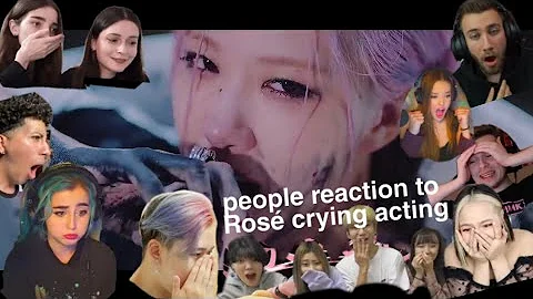 people reaction to Rosé crying acting (lovesick girl) | #reaction #blackpink