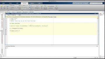 MATLAB Video 17: fzero function