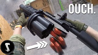 Airsoft Players get F@#€D UP by Painful 40mm Grenade Launcher! screenshot 1