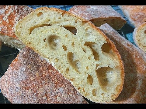 🥖Чабатта СЕКРЕТЫ Выпечки/Минимум Работы/Не Прикасаясь к Тесту/Ciabatta