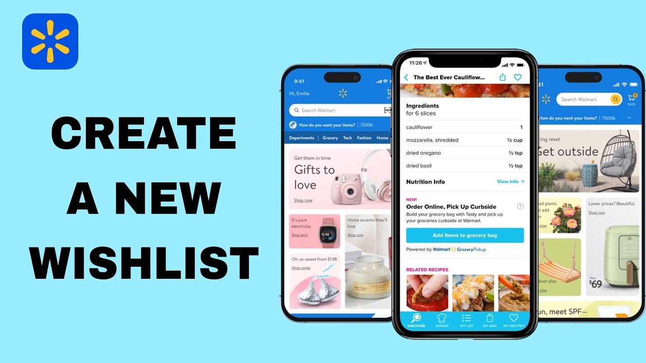 How To Create A New Wishlist On Walmart App | Step By Step - YouTube