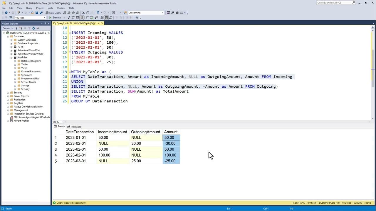 Combing two SQL Server tables together, and creating a Running Total ...
