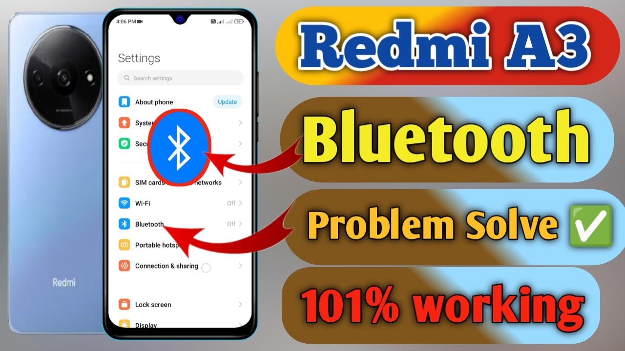 redmi a3 bluetooth problem, redmi a3 bluetooth connect problem, redmi a3