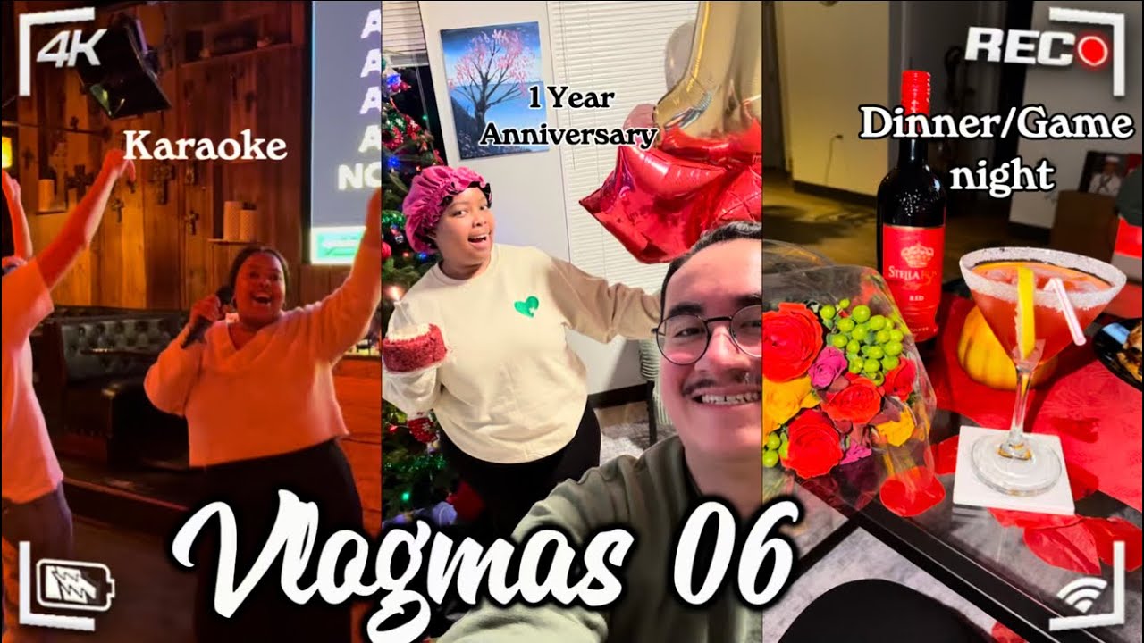 “Vlogmas Day 6: 💍One-Year Anniversary Surprise 🥺🎁& Karaoke Chaos🎤”