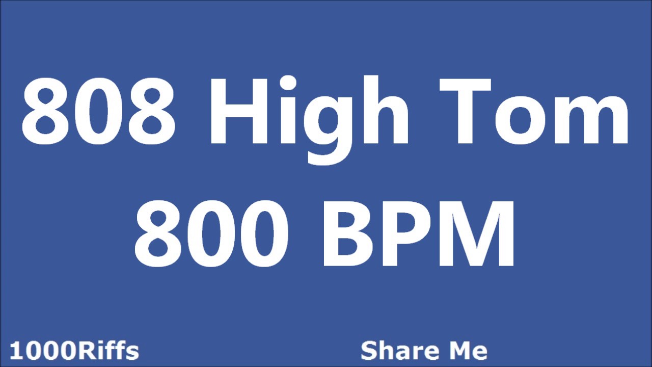 808 High Tom Metronome : 800 BPM - YouTube