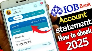 IOB BANK STATEMENT PDF DOWNLOAD TAMIL / IOB MOBILE BANKING STATEMENT DOWNLOAD TAMIL screenshot 3