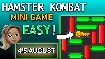 Hamster Kombat NEW solved easy Mini Game Challenge for KEY AUGUST 4 to AUGUST 5 slowed down