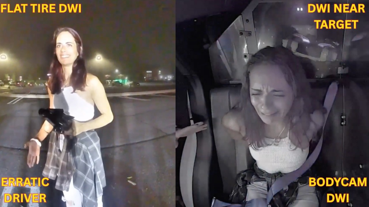 Woman Arrested for DWI After Erratic Driving and Flat Tire Stop - YouTube