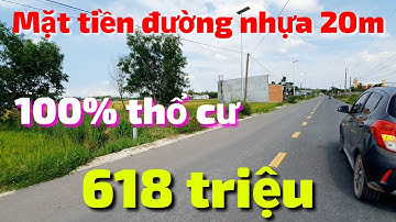 Bán đất thổ cư 618 triệu mặt tiền đường nhựa gần Vòng xoay huyện Bến Cầu Cửa khẩu Mộc Bài Tây Ninh