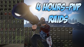 4 HOURS OF RUST PVP/RAIDS(HUGE CLAN BASE RAID)