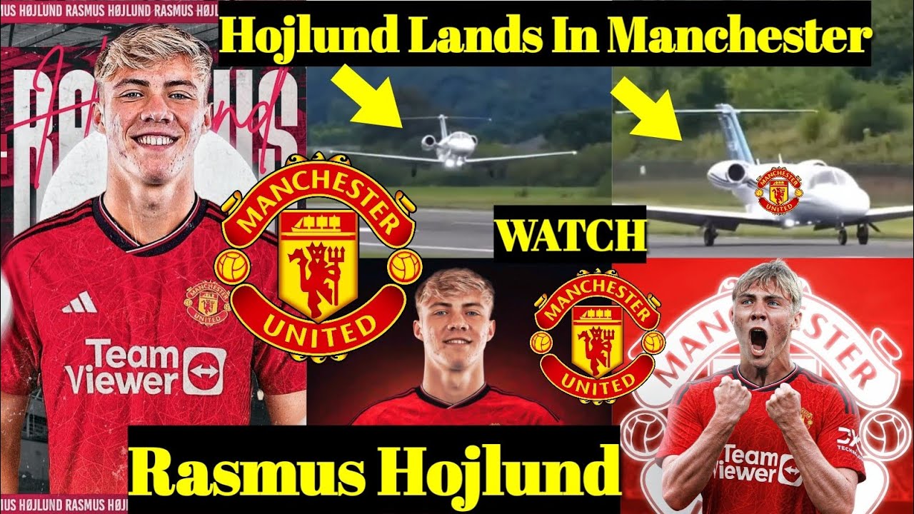 BREAKING NEWS!🔥 Rasmus Hojlund Finally Lands In Manchester!✅ WATCH Details Of His United Medicals