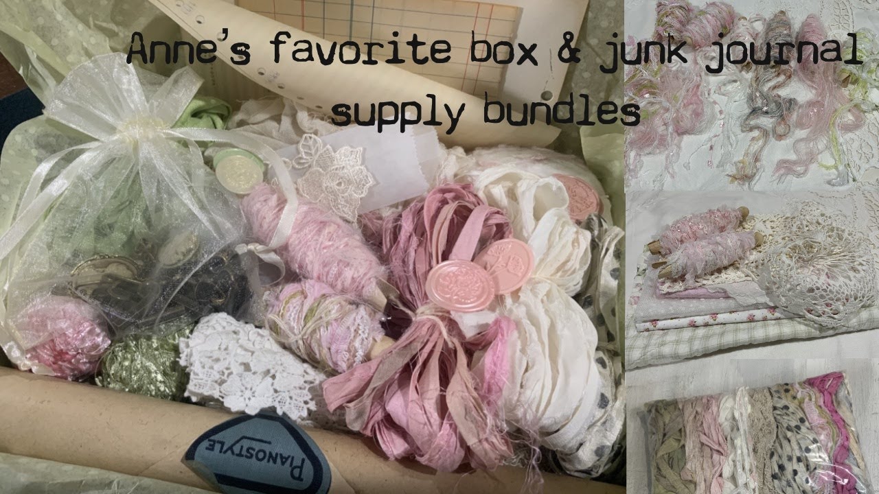 Anne’s favorite boxes are here! Fancy yarns, Odulcina fabrics and vintage doilies bundle