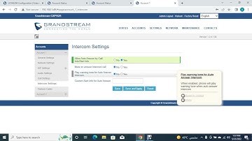greandstream intercom auto answer