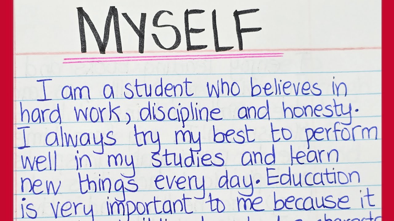 Myself Essay In English | Essay on Myself In English | Myself Essay | Self Introduction In English