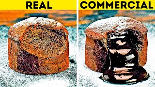 ALIMENTOS NOS COMERCIAIS X NA VIDA REAL || 24 TRUQUES DE ANÚNCIOS PUBLICITÁRIOS