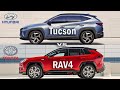 2021 Hyundai Tucson vs Toyota RAV4 - SUV compare Rav4 vs Tucson - Design Compare