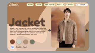 Jacket Outfit Animation in Figma | Modern Web UI Design. #longvideo 