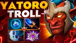 Yatoro ПОКАЗАЛ СИЛУ ТРОЛЯ ПРОТИВ ПРО-ИГРОКОВ🔥| Troll Warlord 7.35d