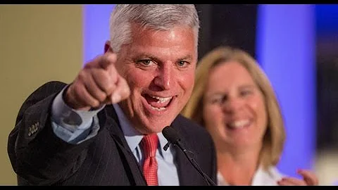 Dan Conley dances and sings after he concedes