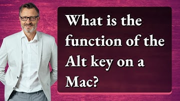 What is the function of the Alt key on a Mac?