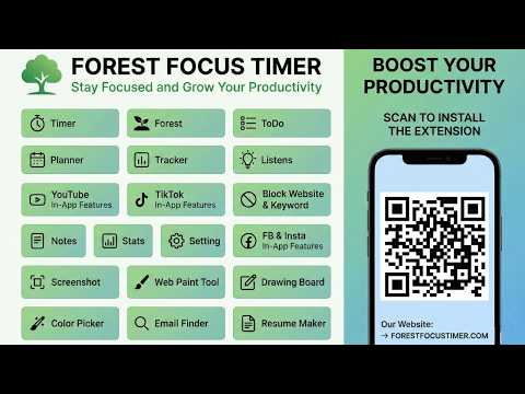 Pomodoro Timer, Site Blocker & Productivity — PomodoTree video preview 2