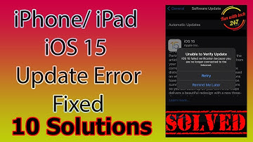 iOS 15.1 unable to verify update error on iPhone, iPad  fix stuck on ota update