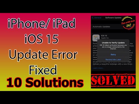 iOS 15.1이 iPhone에서 업데이트 오류를 ​​확인할 수 없음, iPad 수정이 오타 업데이트에서 멈춤