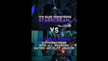 Optimus Prime Dotm Vs Starscream Tfp Base #transformers #shorts