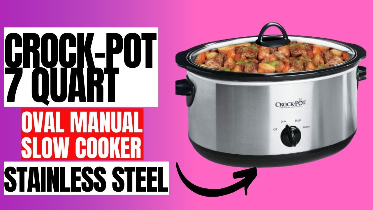 Crock-pot 7 Quart Manual Black Slow Cooker