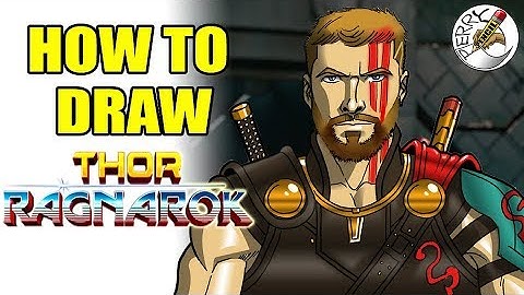 How to draw Thor Ragnarok step by step easy narrated tutorial