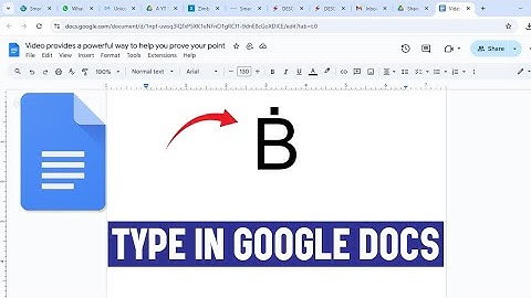 Hoe je een punt boven een letter plaatst in Google Docs