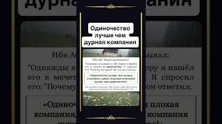Одиночество лучше чем дурная компания