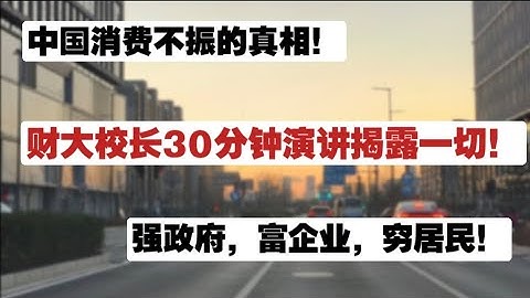 中国消费不振的真相！财大校长30分钟演讲揭露一切！强政府，富企业，穷居民！中国消费困境|中产收入下滑|找工作难|学历贬值|强政府，富企业，穷居民|十五五调整收入分配必行