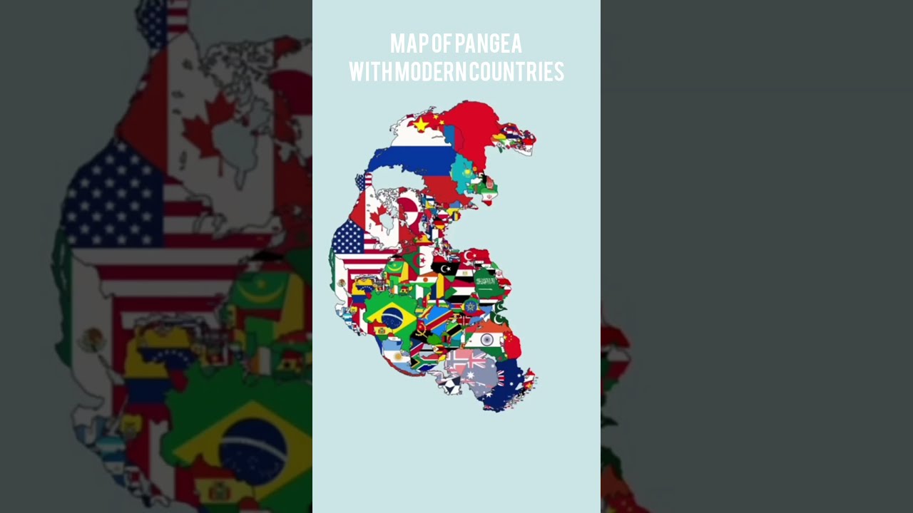 Map Of Pangea With Modern Countries Geography History Recommendations