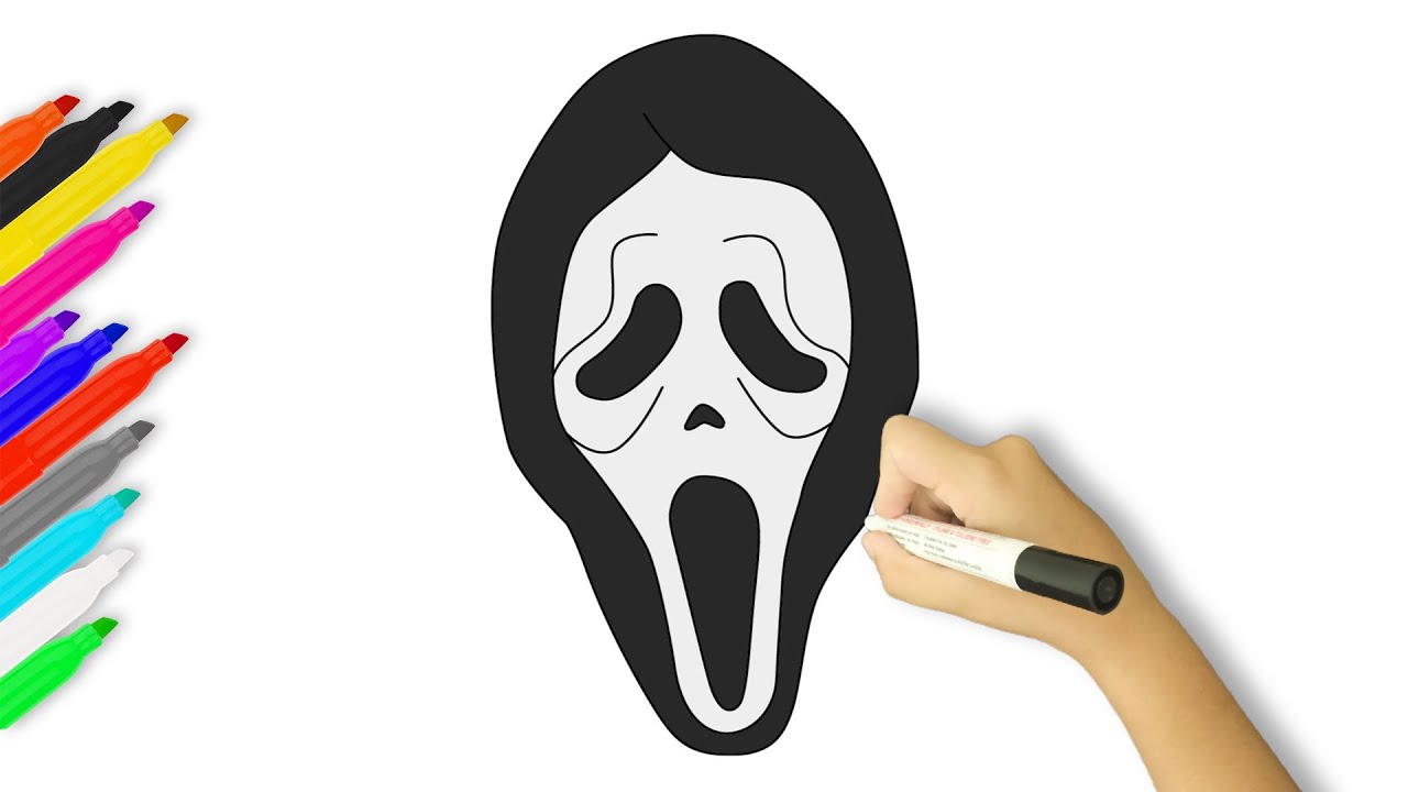 How to draw Ghostface | Scream - YouTube