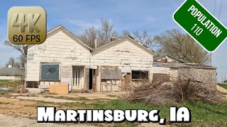 Driving Around Small Town Martinsburg, IA in 4k Video