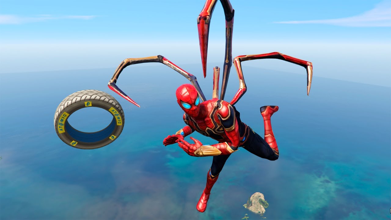 GTA 5 Water Ragdolls Iron Spiderman (Funny moments and fails, euphoria physics)