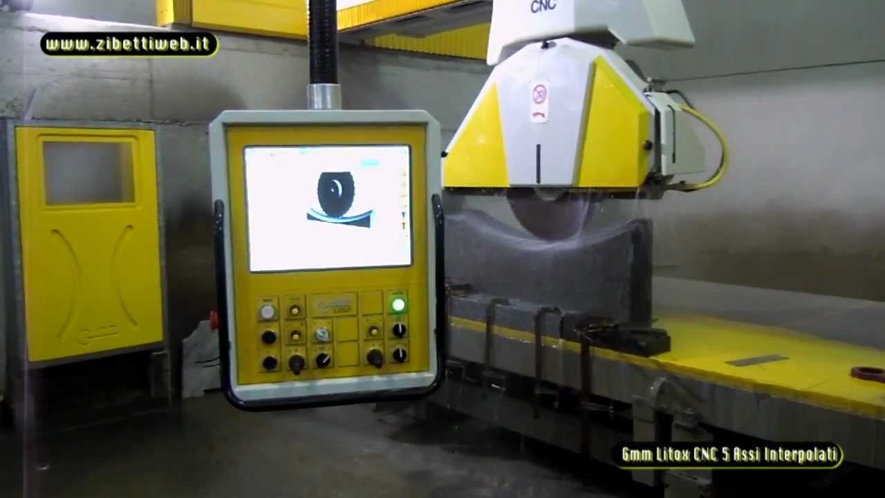 Fresa a ponte CNC - Gmm LITOX - Profilatura di copertine curve a massello