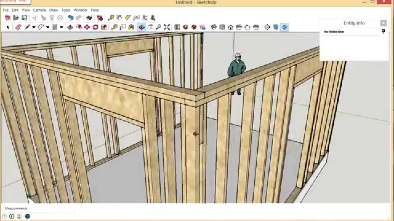 Framing Exterior Wall Corners - Requested SketchUp Video 